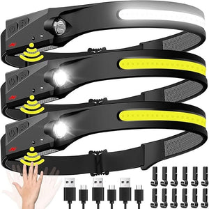 Wide Beam LED Headlamp 230 - Camping & Hunting Essentials Headlight - 3 packs image